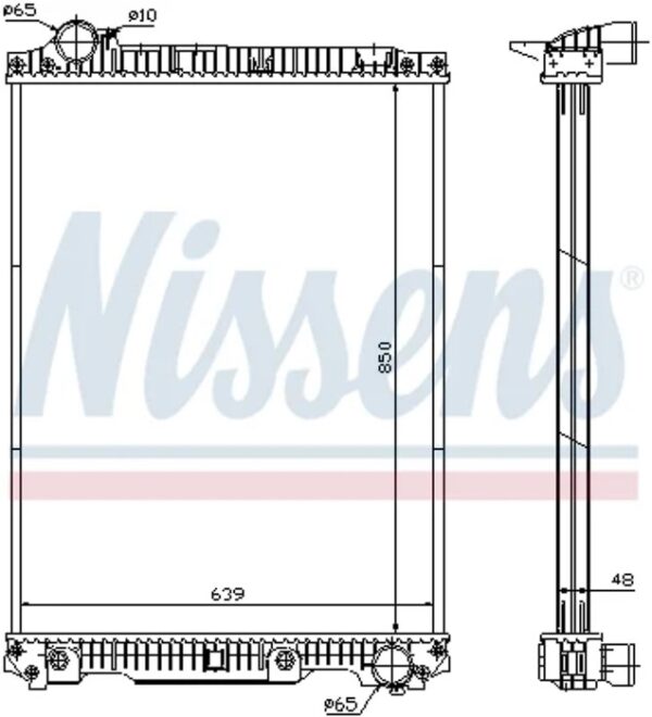 РАДИАТОР МВ NG 90 87> 850x639x48