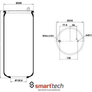ПНЕВМОБАЛЛОН БЕЗ СТАКАНА ST 4930.S MAN TGA