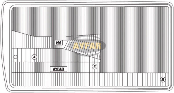 СТЕКЛО ФАРЫ MB 304 ПРАВ.