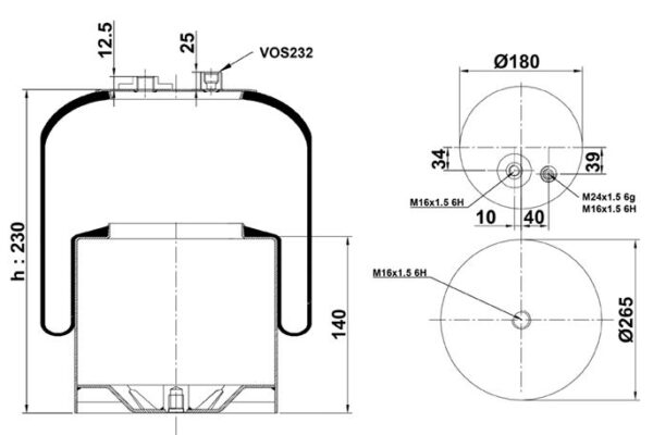 ПНЕВМОБАЛЛОН В СБОРЕ  4186.CS02 MB