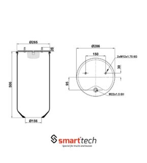 ПНЕВМОБАЛЛОН БЕЗ СТАКАНА ST 40285.S SCHMITZ