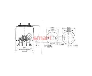 ПНЕВМОБАЛЛОН В СБОРЕ RML75267-CP14 BLACKTECH 344156-5CPL