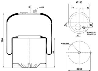 ПНЕВМОБАЛЛОН В СБОРЕ  ST 4187.CS01  MERCEDES