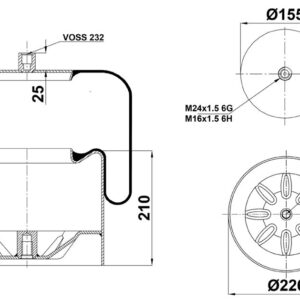 ПНЕВМОБАЛЛОН В СБОРЕ  ST 4838.CS01 ACTROS