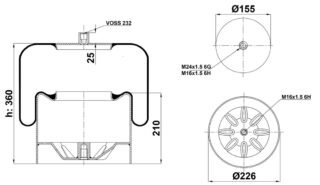 ПНЕВМОБАЛЛОН В СБОРЕ  ST 4838.CS01 ACTROS