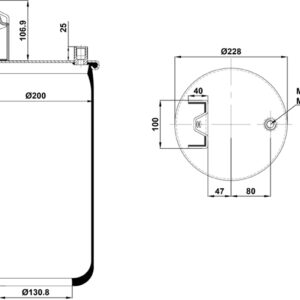 ПНЕВМОБАЛЛОН БЕЗ СТАКАНА ST 6418.S VOLVO