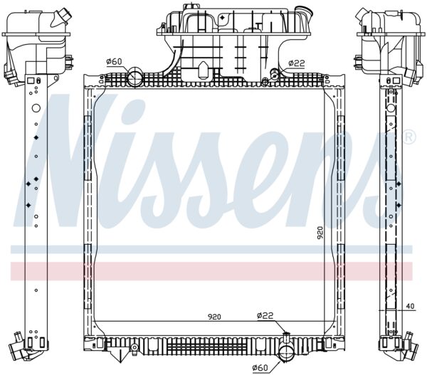 РАДИАТОР ВОДЯНОЙ 920X938X42 MAN TG