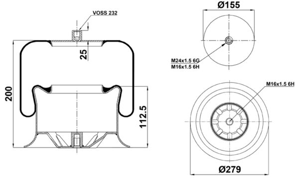 ПНЕВМОБАЛЛОН В СБОРЕ ST 4759.CS01