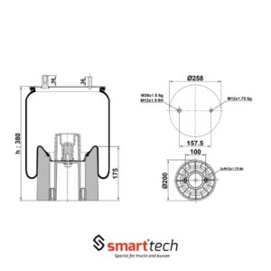 ПНЕВМОБАЛЛОН В СБОРЕ ST 4157.CP ROR