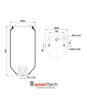 ПНЕВМОБАЛЛОН БЕЗ СТАКАНА 91209.S Rolfo