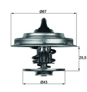 Термостат 83°C MAN D2066 /2676 MAHLE TX 15883