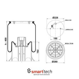 ПНЕВМОБАЛЛОН В  СБОРЕ ST 8185.CP
